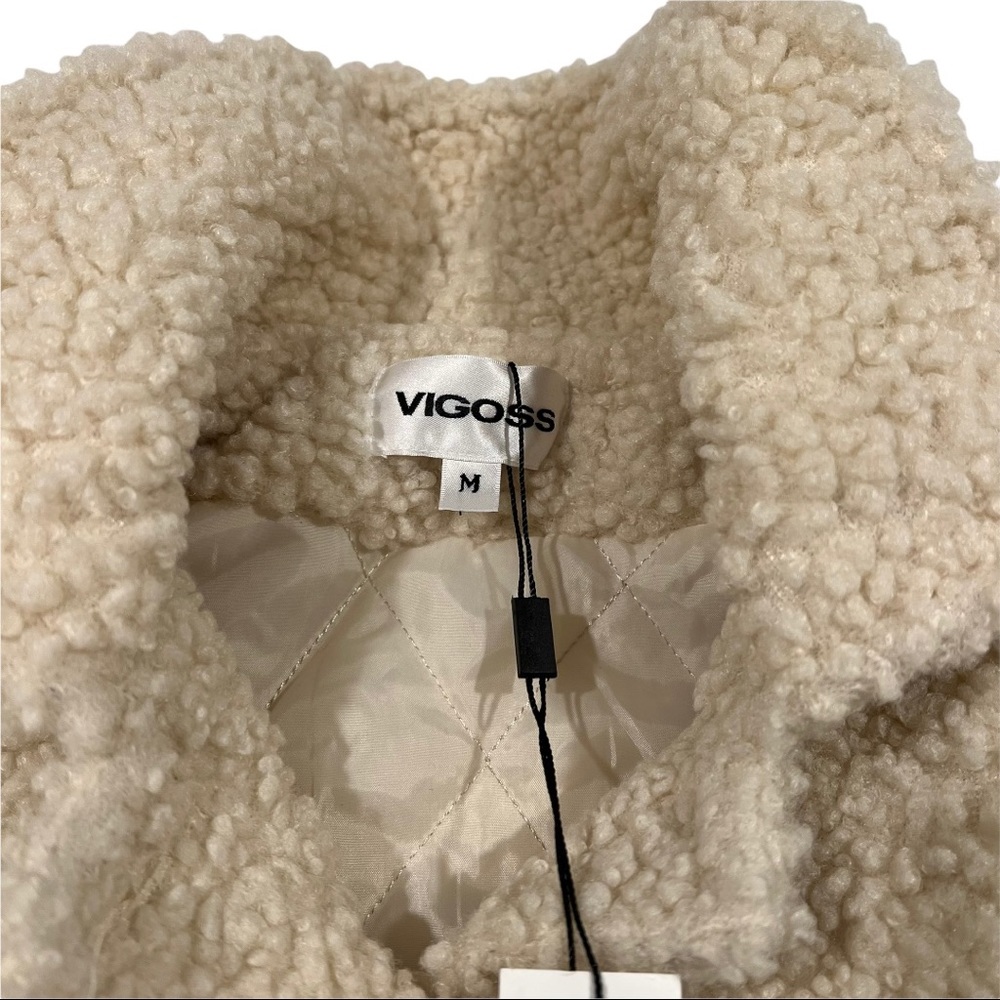 Nwt Vigoss Sherpa Longline Shacket Size Medium Cr… - image 3